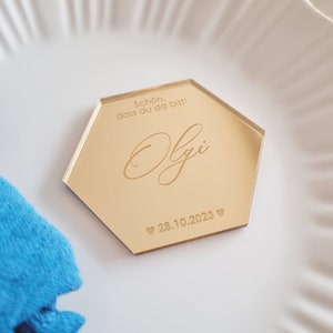 Exklusive Platzkarten aus Spiegelacryl für Deine Hochzeit - Individuell, stilvoll und einzigartig | Gastgeschenk | personalisierbar