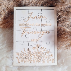Unique puzzle card - The special way to ask your maid of honor | customizable
