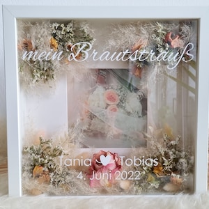 Memorial frame for your bridal bouquet - your bridal bouquet in a frame