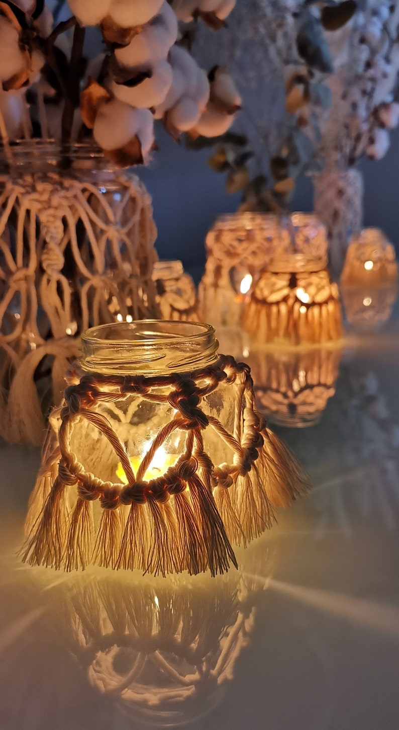 Makramee Windlicht Laterne Vase Boho Vintage Deko | Etsy Makramee Windlicht Laterne Vase Boho Vintage Deko | Etsy