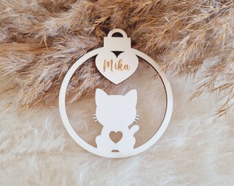 Personalized Poplar Wood Christmas Ornaments for Cat Moms - Individual decoration for your Christmas tree