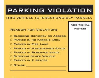 By yourself suck at parking Etsy image about Printable Bad Parking Notes named Yourself suck at parking Etsy