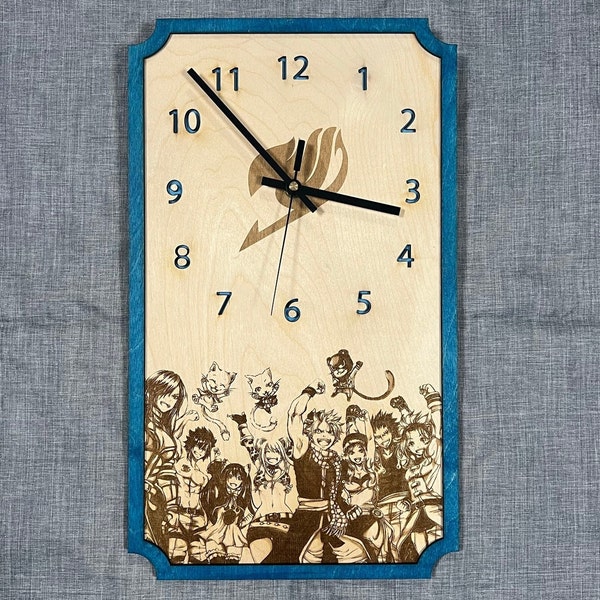 Fairy Tail Wall Art Clock - Gift or Decor for Fairy Tail Fans - Ask About Commissions & Custom Art