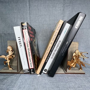 Final Fantasy Engraved Bookends - Sephiroth, Yuna, Cloud, Tidus and more - Gift for FF Fans-Ask About Commissions & Custom Art