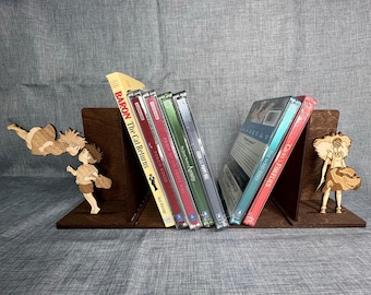 Studio Ghibli Engraved Bookends - Kiki, Spirited Away, Ponyo and more - Gift for Studio Ghibli Fans-Ask About Commissions & Custom Art