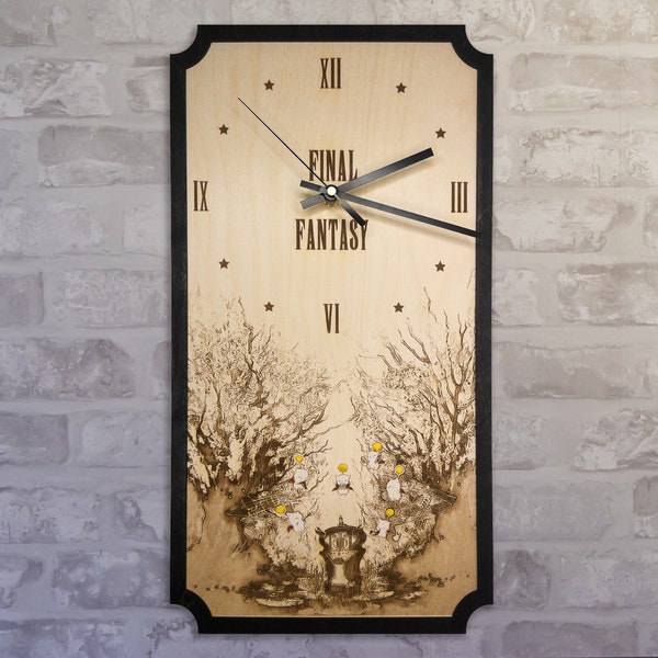 FFXIV Moogle Clock - Eorzean Symphony - FF14 Wall Art Decor or Gift for Final Fantasy Gamers - Ask About Commissions & Custom FF Art