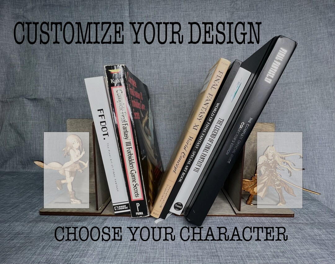 Custom Character Engraved Bookends Anime, Video Games and More Gift for