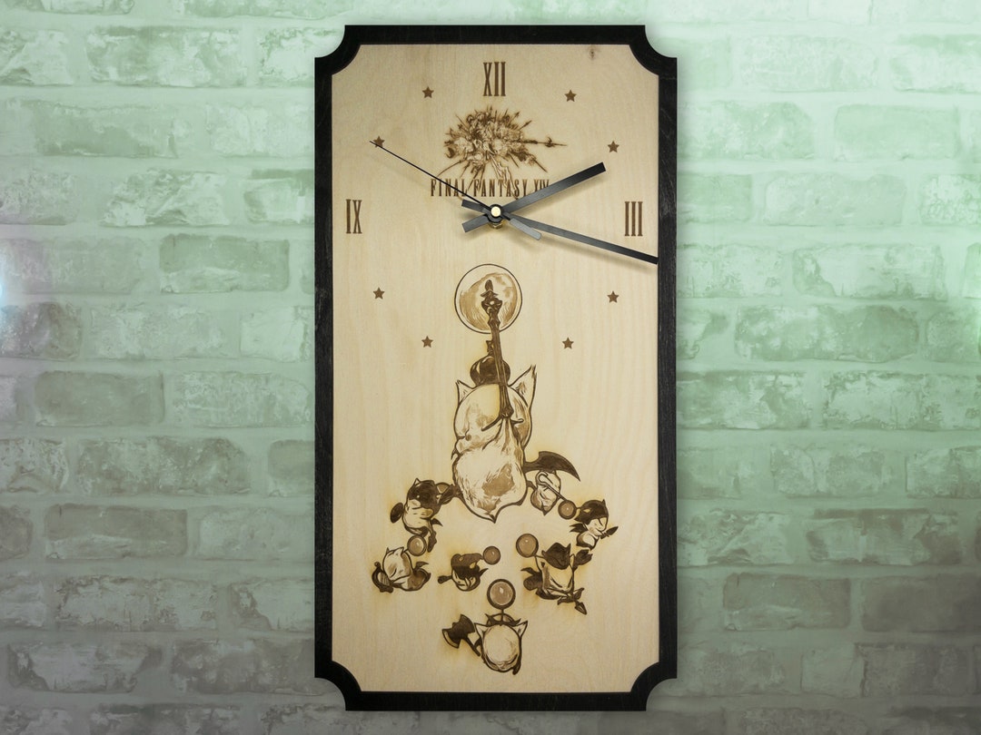 FFXIV Moogle Clock Good King Moogle Mog FF14 Wall Art Decor or Gift for