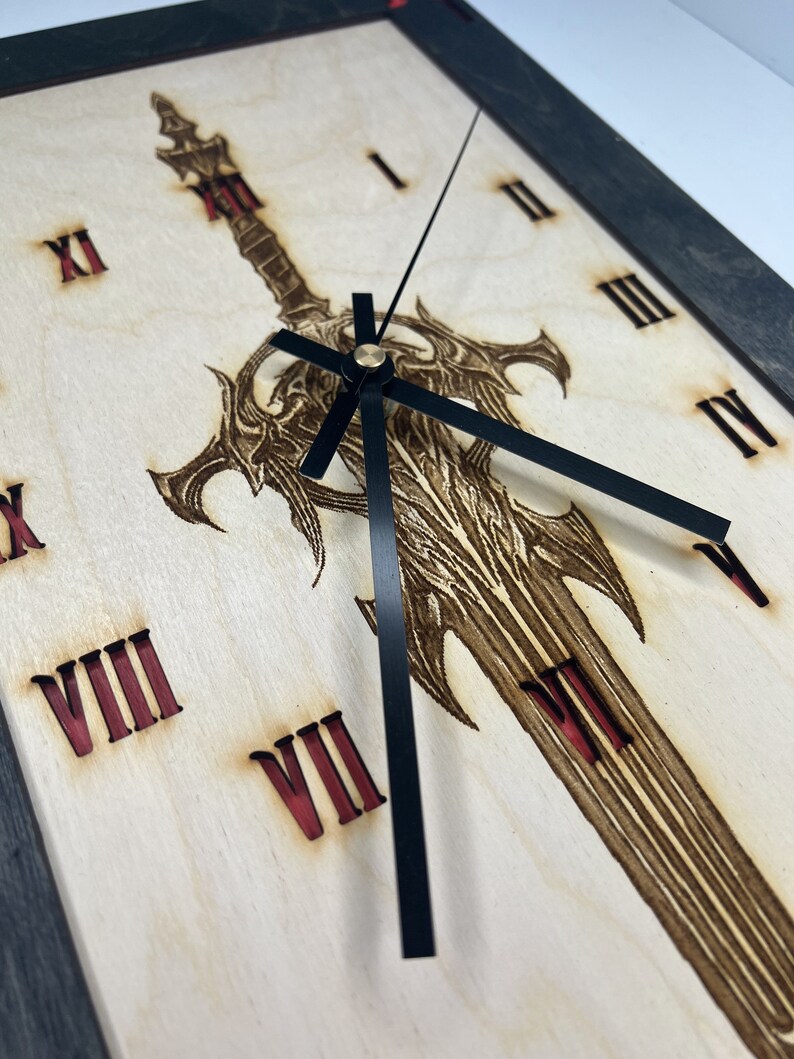 FFXIV Wall Art Clock Deathbringer Sword FF14 Gift or Decor Etsy