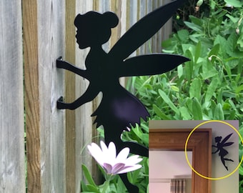 Fairy Fence Topper, Metal Garden Art Gift For Fairy Lover, Steel Post Topper, Fairy Gift For Gardener, Garden Decor, Metal Fairy Art