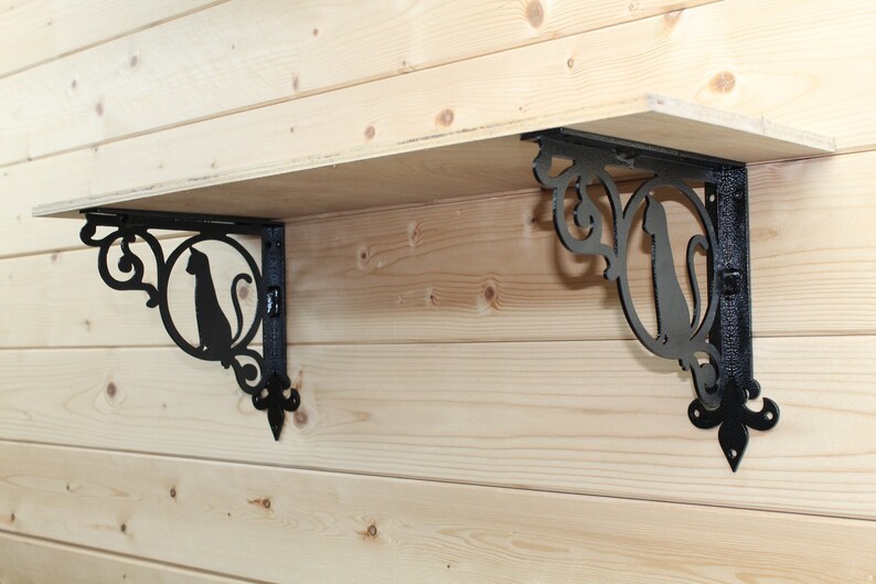Cat Shelf Brackets pair Etsy