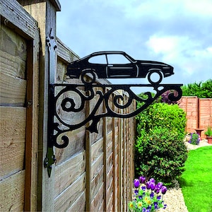 Vintage car Ornamental Hanging Bracket - Contemporary Hanging Basket Bracket Wall Mounted Decorative Garden Hanging Basket Black