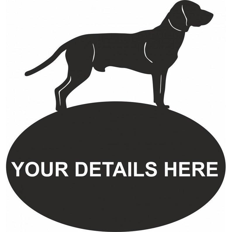Bavarian Mountain Hound 2 Line Wall Address PlaqueSign