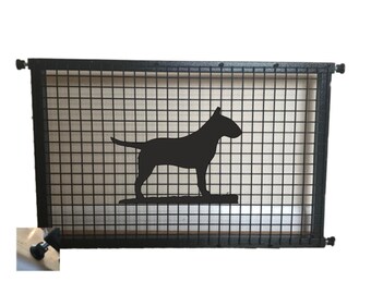 English Bull Terrier Puppy Guard -  Pet Safety Gate Dog Barrier Home Doorway Stair Guard