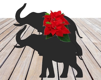 Elephant Garden Planter - Metal Outdoor Black Garden Ornament