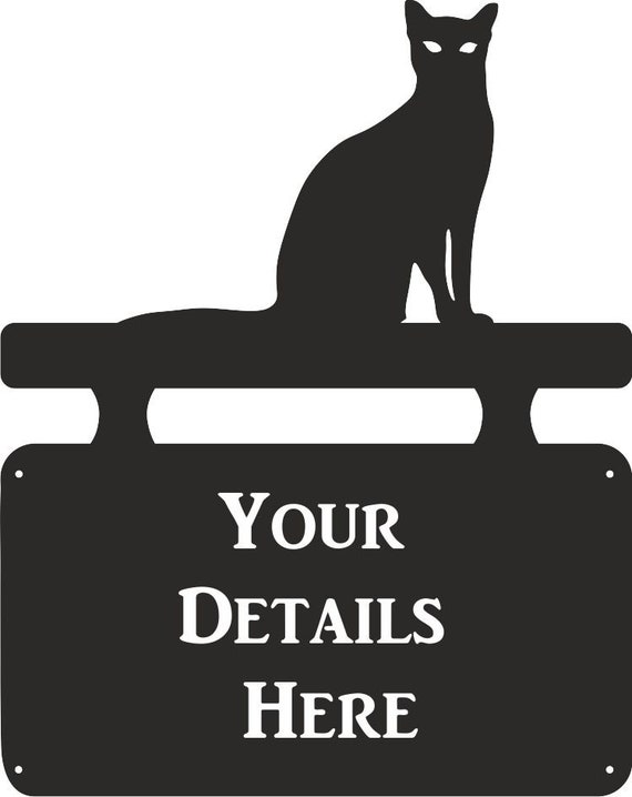 Siamese Cat House Name Feature Plaque Outdoor Hanging Metal Etsy