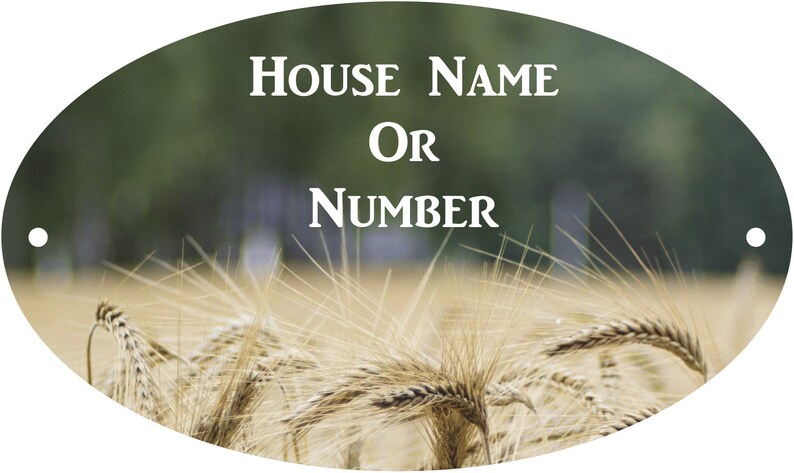 Barley Full Colour UV Printed Metal House Plaque