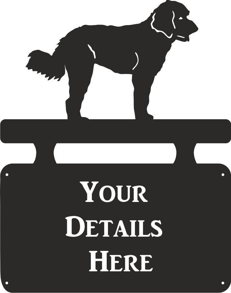 decorative sign black metal plaque Metal hanging sign Labradoodle dog