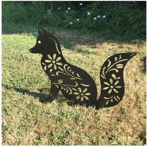 Fox Sitting Garden Art