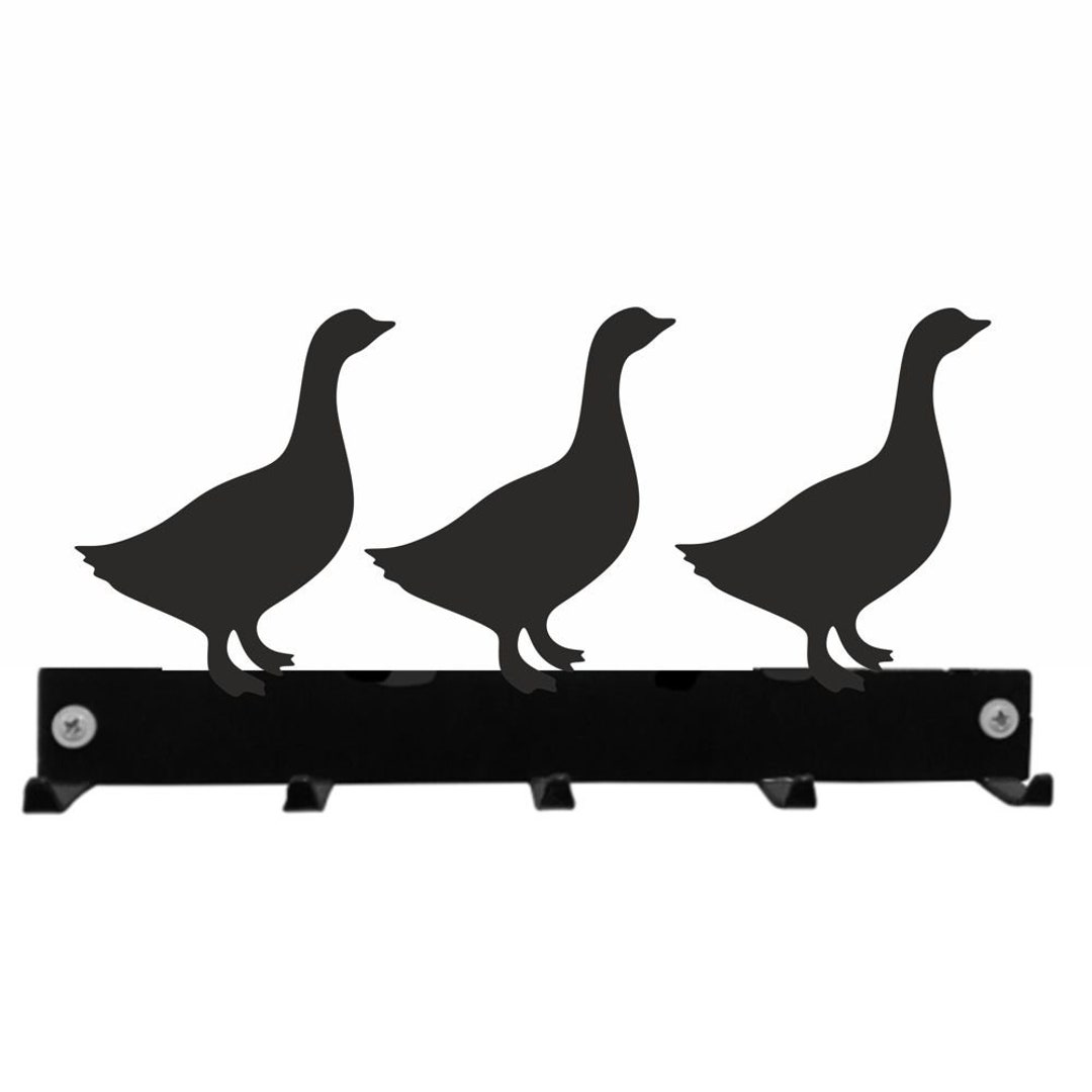 Geese 5 Coat/key Hanger Black Metal Wall Mounted Coat Hooks Etsy