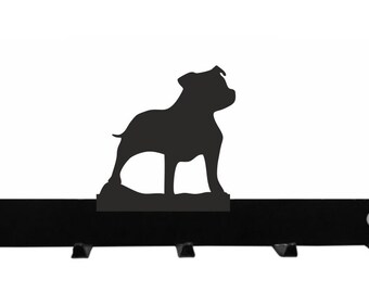 Haken Metall Halter Staffordshire Bull Terrier/Staffy-DOG LEAD/Schlüssel Aufhänger