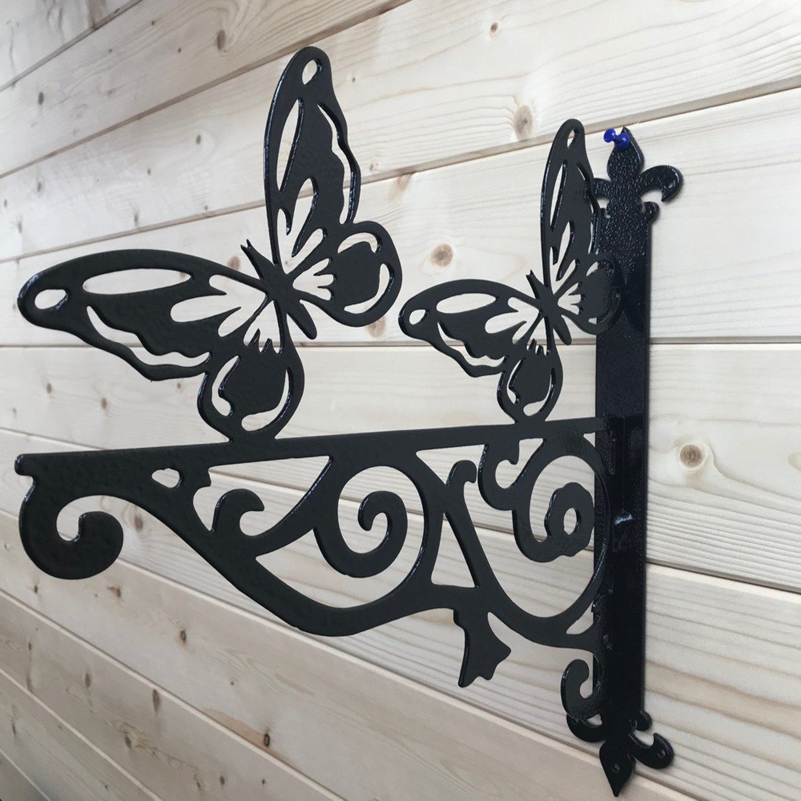 Butterfly Ornamental Hanging Bracket Contemporary Hanging Basket