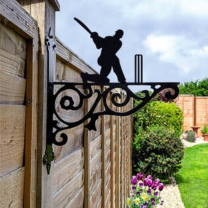Cricket Ornamental Hanging Bracket - Contemporary Hanging Basket Bracket Wall Mounted Decorative Garden Hanging Basket Black