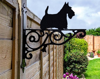 Scottish Terrier Hanging Basket Bracket, Dog Hanging Bracket For Garden, Scottish Terrier Gift For Garden Lover, Metal Garden Decor