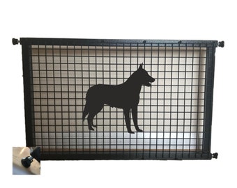 Belgian Malinois Puppy Guard -  Pet Safety Gate Dog Barrier Home Doorway Stair Guard