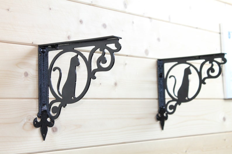 Cat Shelf Brackets pair Etsy