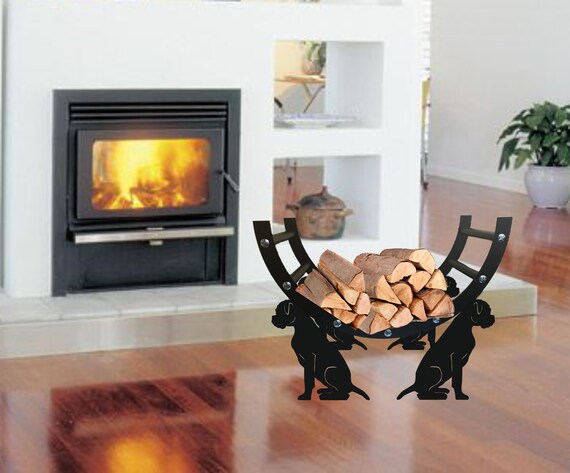 Firewood Rack Fireplace Log Holder Wood Steel Stove Bracket