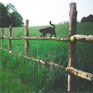 cat fence posts