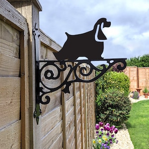 American Cocker spaniel Hanging Basket Bracket, Dog Hanging Bracket For Garden, American Cocker Gift For Garden Lover, Metal Garden Decor