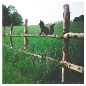 Fox Fence Topper, Metal Garden Art Gift voor Fox Lover, Steel Post Topper, Cadeau voor Wildlife Lover, Metal Garden Decor, Metal Fox Art