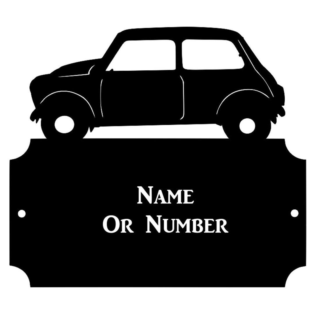 Car Address Sign Mini Car Metal Rectangular Cutaway House Plaque Address Wall House ...