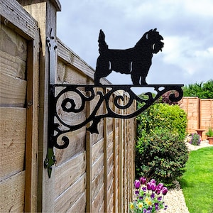 Cairn Terrier Hanging Basket Bracket, Dog Hanging Bracket For Garden, Cairn Terrier Gift For Garden Lover, Metal Garden Decor