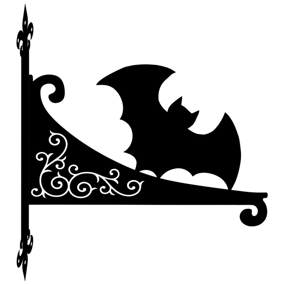 Cartoon Bat Ornamental Scroll Hanging Bracket - Etsy