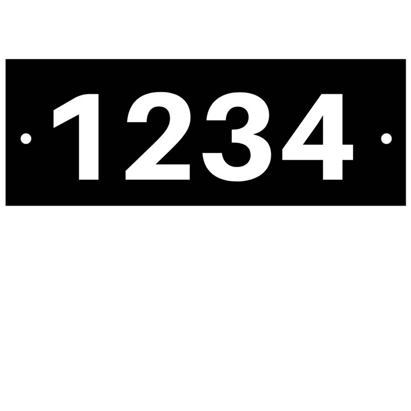 Rectangular House Number Plate with 3D Acrylic Numbering Etsy