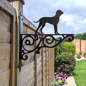 Hungarian Vizla Hanging Basket Bracket, Dog Hanging Bracket For Garden, Hungarian Vizla Gift For Garden Lover, Metal Garden Decor