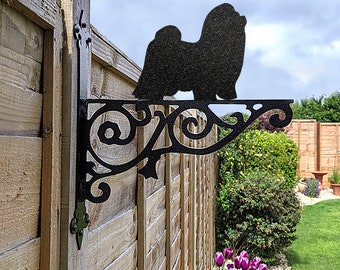 Shih-Tzu Hanging Basket Bracket, Dog Hanging Bracket For Garden, Shih-Tzu Gift For Garden Lover, Metal Garden Decor