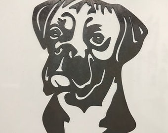 Boxer Dog Head Metal Wall Art Items Picture Image