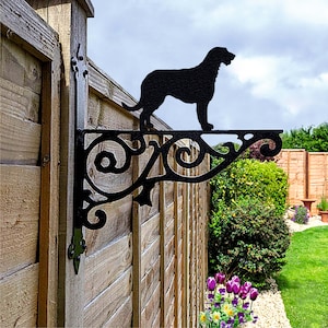 Irish Wolfhound Hanging Basket Bracket, Dog Hanging Bracket For Garden,  Irish Wolfhound Gift For Garden Lover, Metal Garden Decor