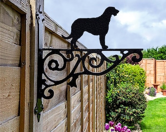 Irish Wolfhound Hanging Basket Bracket, Dog Hanging Bracket For Garden,  Irish Wolfhound Gift For Garden Lover, Metal Garden Decor