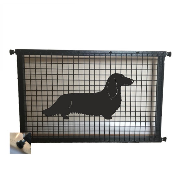 Dachshund Long Haired Puppy Guard -  Pet Safety Gate Dog Barrier Home Doorway Stair Guard