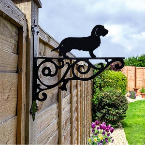 Dachshund Wire Haired Hanging Basket Bracket, Dog Hanging Bracket For Garden,  Dachshund Gift For Garden Lover, Metal Garden Decor