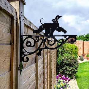 Afghan Hound Hanging Basket Bracket, Dog Hanging Bracket For Garden,  Afghan Hound Gift For Garden Lover, Metal Garden Decor