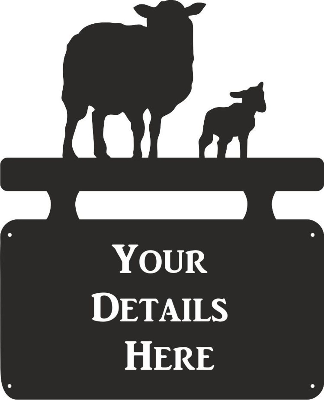 Sheep and Lamb House Name Feature Plaque Outdoor Hanging Etsy UK