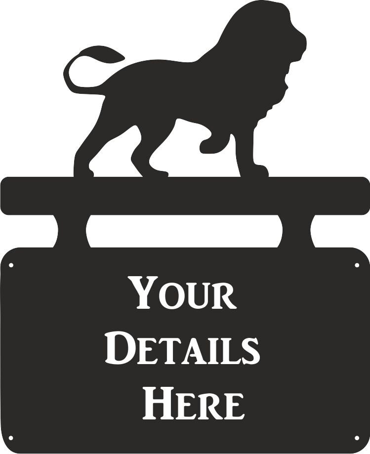 Lion House Name Feature Plaque