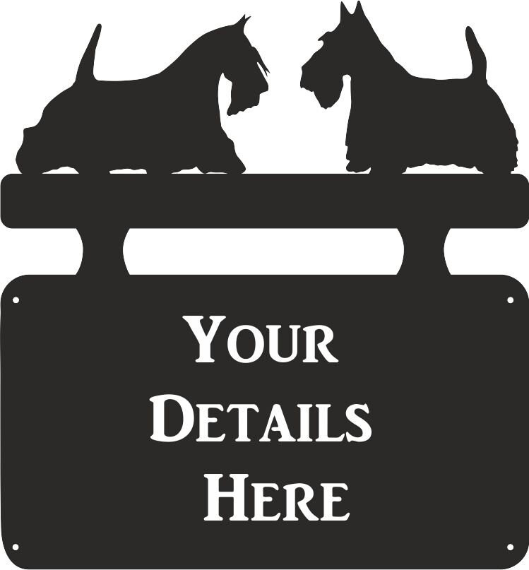 Scottie Dogs House Name Feature Plaque