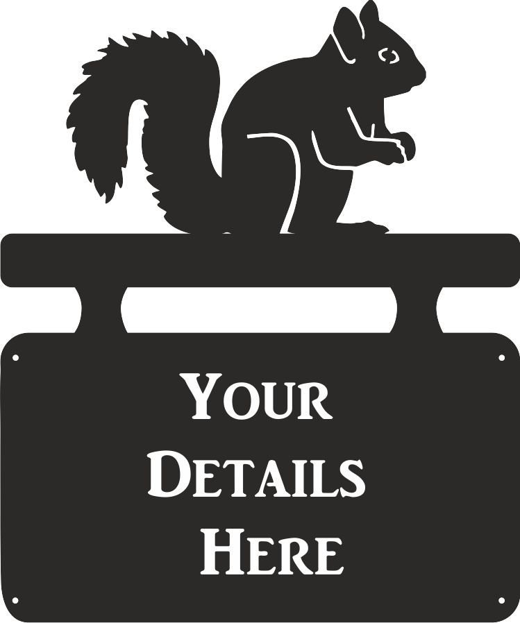 Squirrel House Name Feature Plaque